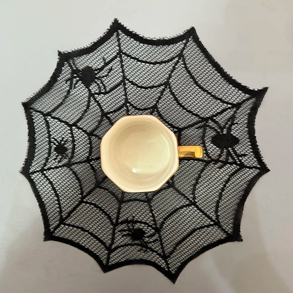 Noir Web Spider Table Runner & Placemat