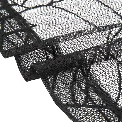 Black Lace Spider Web Curtain