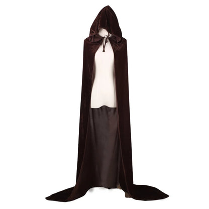 Long Velvet Cape with Hood