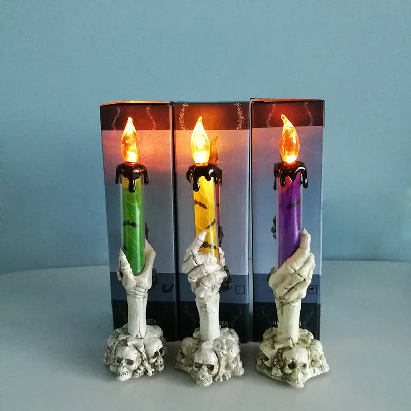 Phantom Grip Skeleton Hand LED Candle