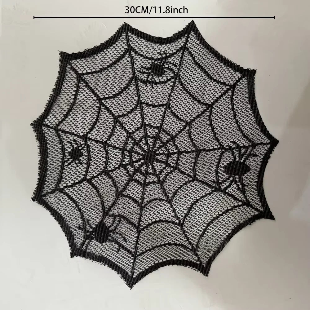 Noir Web Spider Table Runner & Placemat