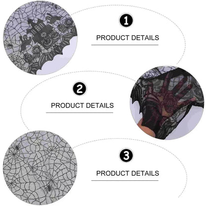 Midnight Lace Spider Web Tablecloth