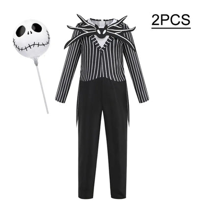Boys’ Black Skull Jumpsuit