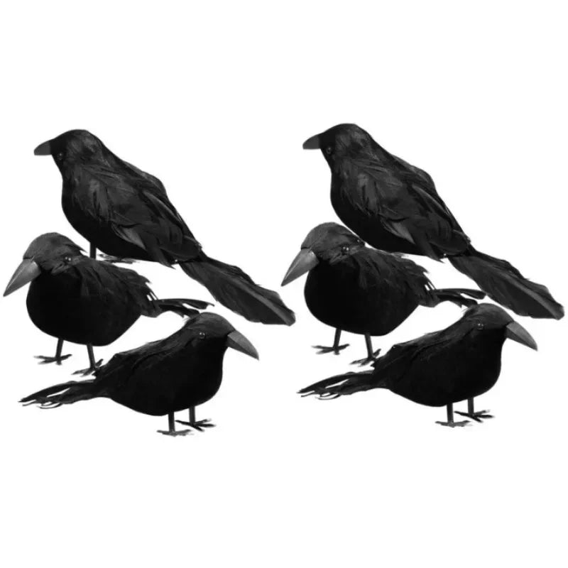 Midnight Raven Realistic Artificial Crow Decoration