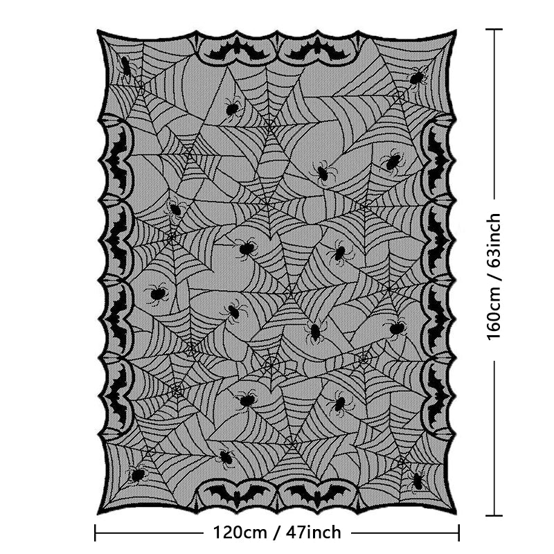 Midnight Lace Spider Web Tablecloth