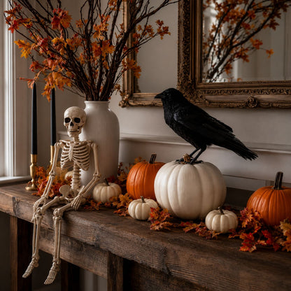 Midnight Bones Poseable Human Skeleton Decoration