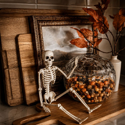 Midnight Bones Poseable Human Skeleton Decoration