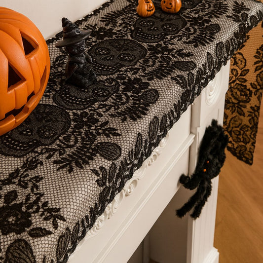 Skull Lace Table Runner