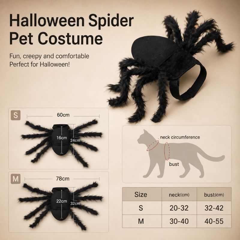 Shadow Crawler Spider Costume for Pets