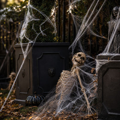 Midnight Web Artificial Spider Web Decoration