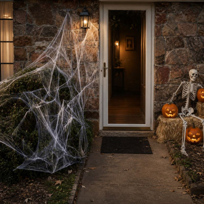Midnight Web Artificial Spider Web Decoration