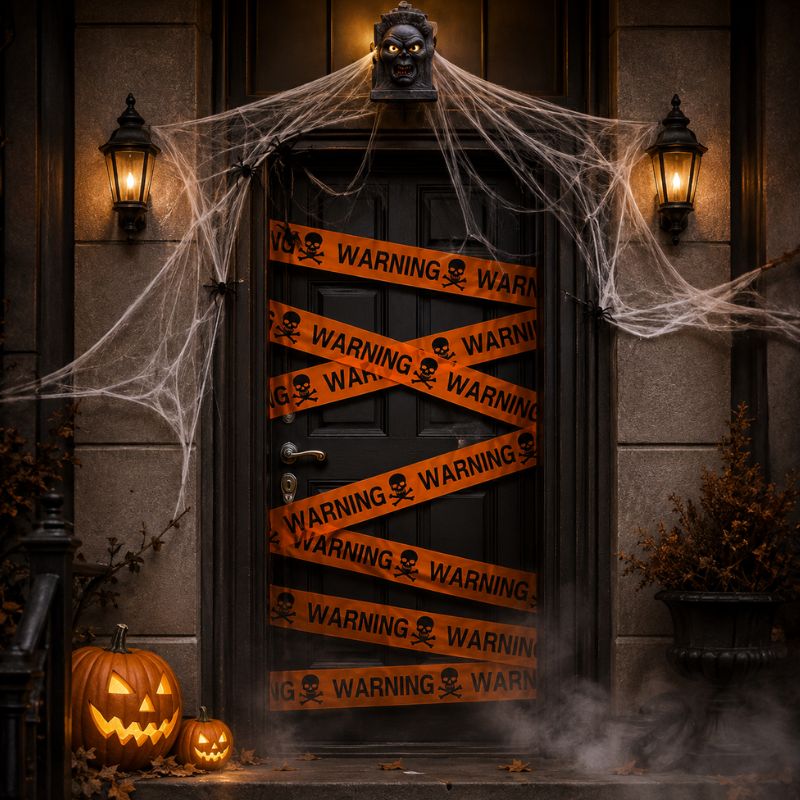 Dead Zone Skull Warning Tape Decoration