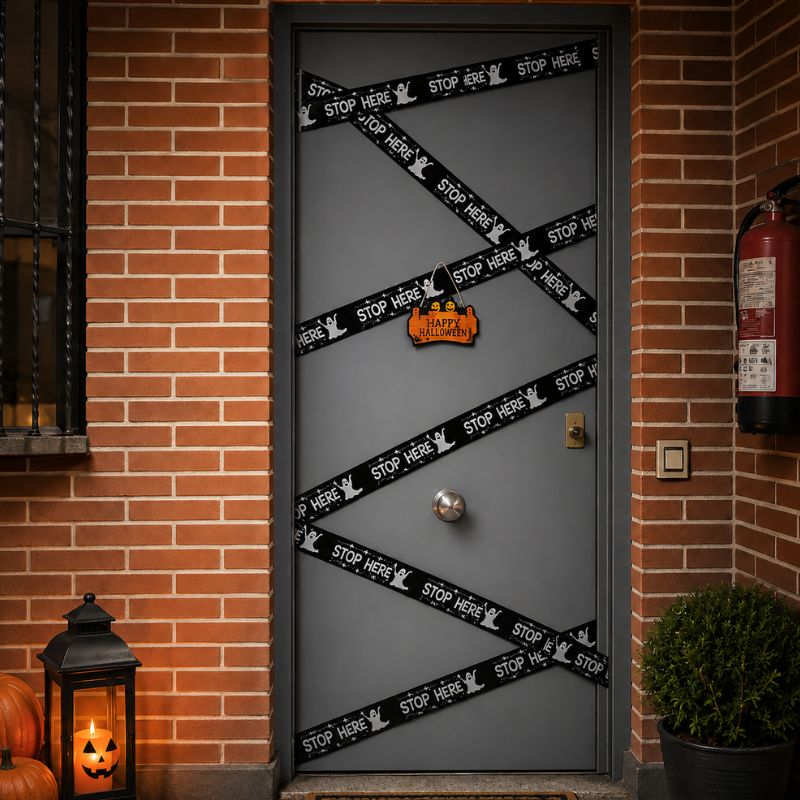 Dead Zone Skull Warning Tape Decoration