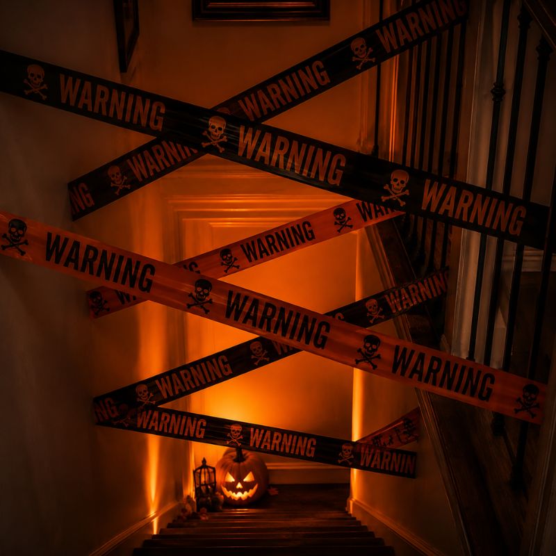 Dead Zone Skull Warning Tape Decoration